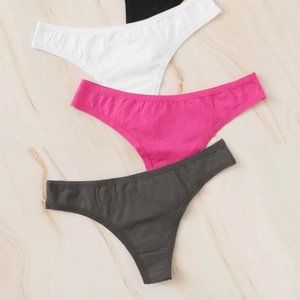 3 pack cotton thong